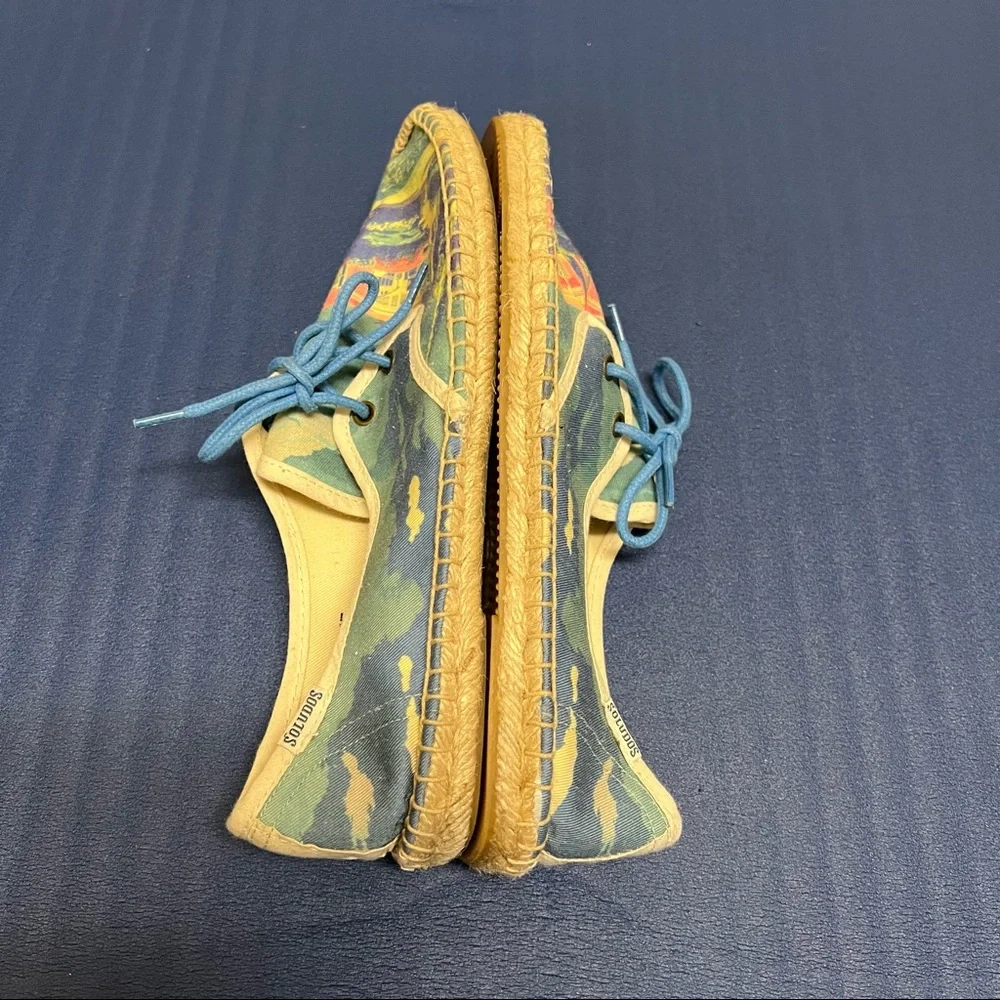 We Are Welcome Soludos Espadrilles Rare Blue Lace Size 8